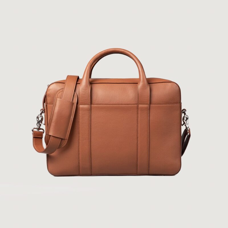 The Captain Brown Leather Briefcase - Leather Clan