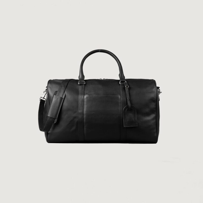 The Darrio Black Leather Duffle Bag - Leather Clan