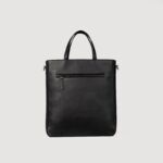 The Poet Black Leather Tote Bag