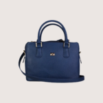 Sienna Luxe Blue Leather Handbag