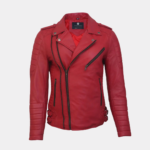 Charlotte Red Leather Jacket