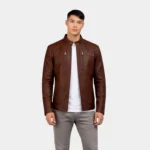 Thunder Storm Spanish Brown Biker Leather Jacket