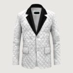 Bocelli Tuxedo Quilted Leather Blazer