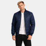 Danson Quilted Blue Varsity Jacket