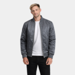 Danson Quilted Grey Varsity Jacket