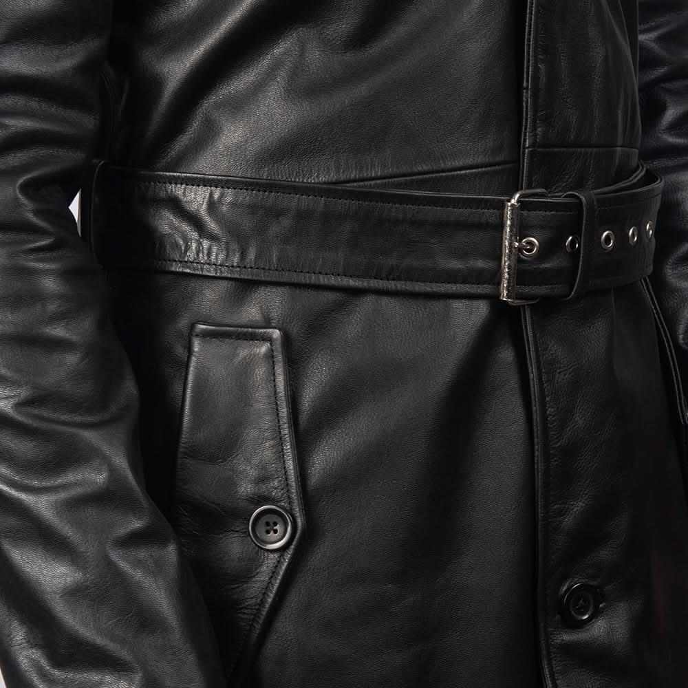 Deux Black Leather Duster - Image 7
