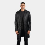 Don Long Black Leather Coat