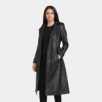 Fixon Hooded Black Trench Coat - Leather Clan