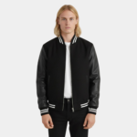 Harrison Black Hybrid Varsity Jacket