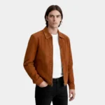 Inferno Brown Suede Leather Jacket