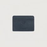 Karl Blue Leather Card Holder