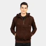 Kenton Hooded Mocha Suede Pullover Jacket
