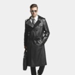 Leather Long Coat #205