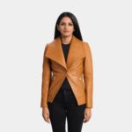 Lee Tan Brown Leather Blazer - Leather Clan