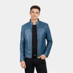 Vincent Brown Leather Biker Jacket