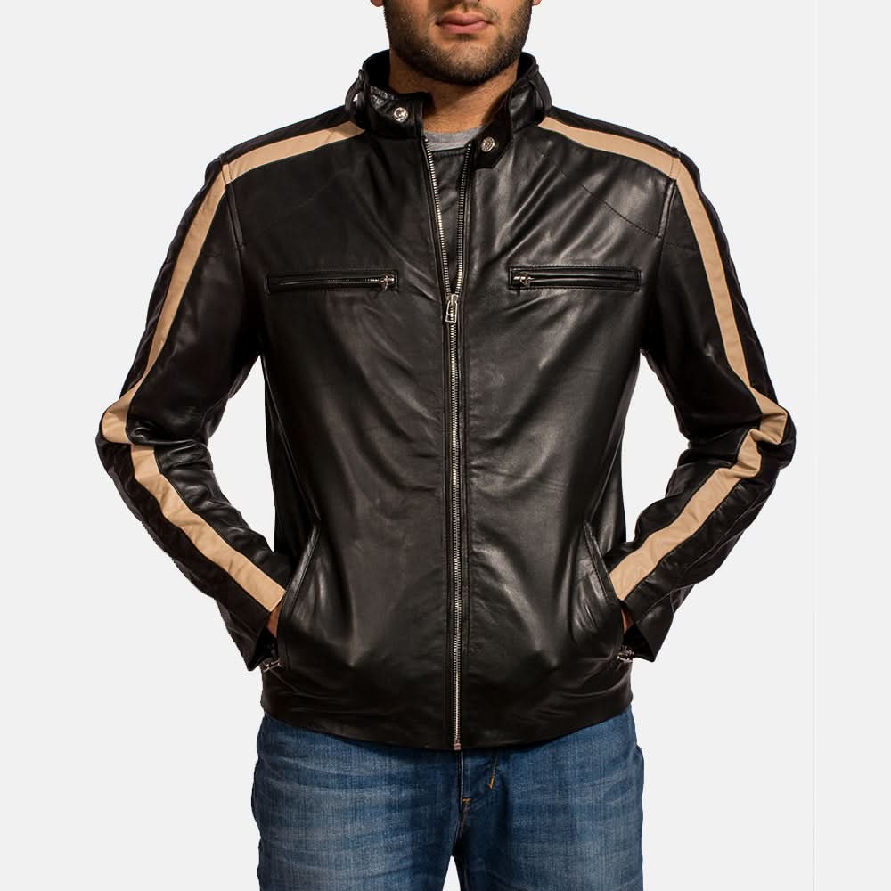 Jack Black Leather Biker Jacket - Image 6