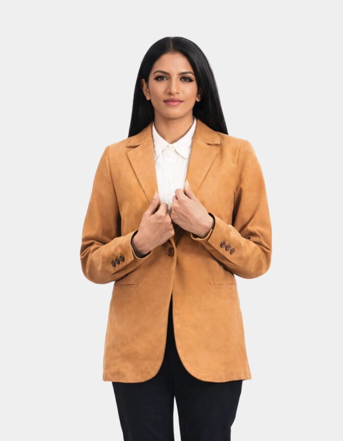 Norma Brown Nubuck Blazer - Leather Clan
