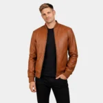 Shane Brown Leather Bomber Jacket