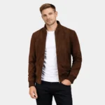 Shane Mocha Suede Bomber Jacket