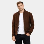 Shane Mocha Suede Bomber Jacket
