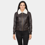 Stella G-1 Brown Leather Bomber Jacket - Leather Clan