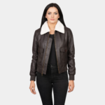 Stella G-1 Maroon Leather Bomber Jacket - Leather Clan