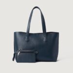The Bianca Blue Leather Tote Bag