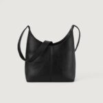 The Stefani Black Leather Hobo Bag