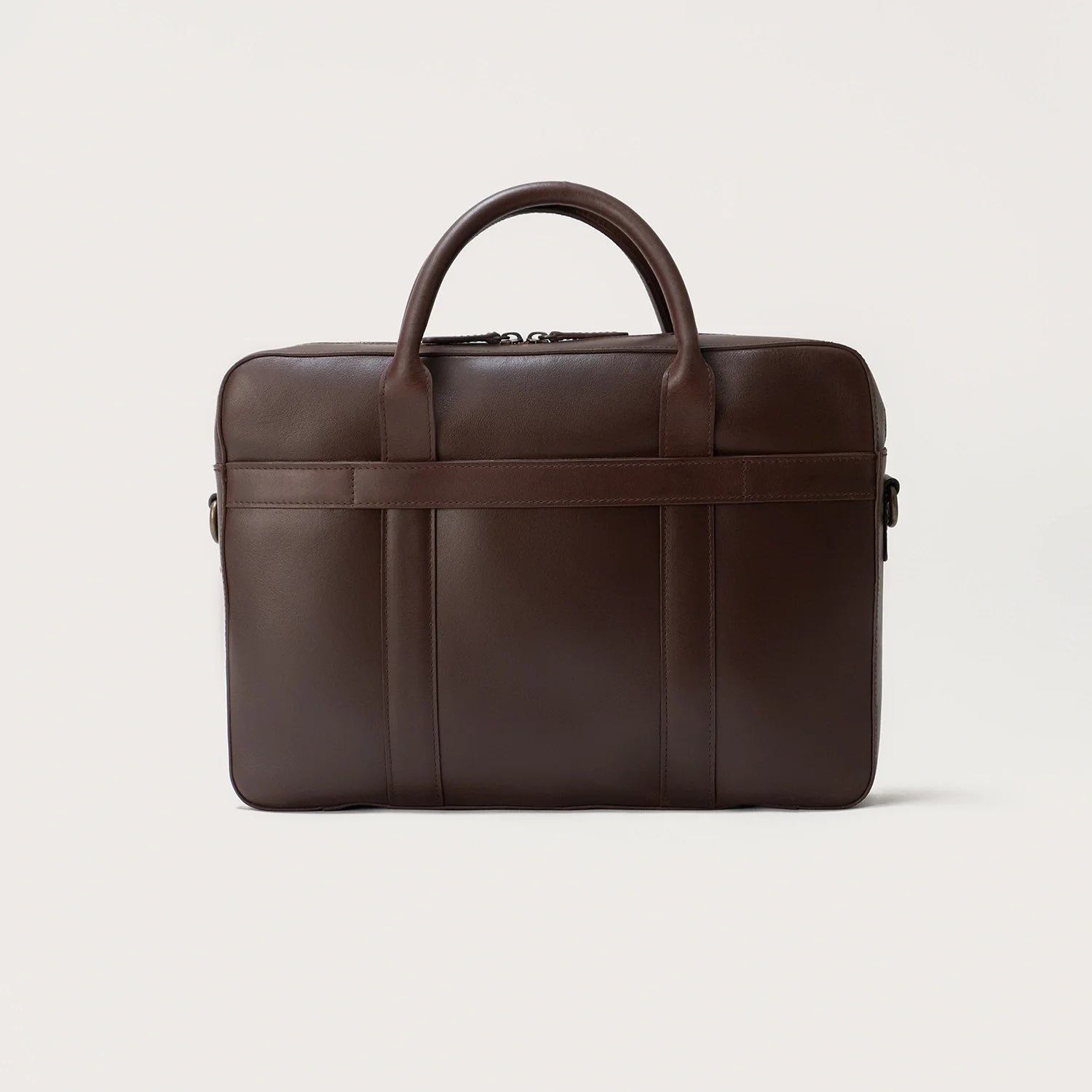 The Captain Vintage Brown Leather Briefcase - Image 3