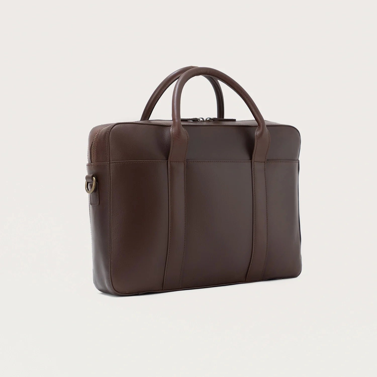 The Captain Vintage Brown Leather Briefcase - Image 4