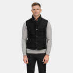 Tony Black Suede Vest