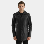 Urban Slate Black Leather Coat