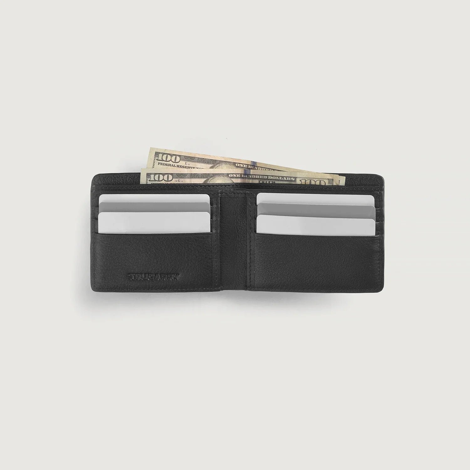 Voren Black Leather Bi-fold Wallet - Image 5