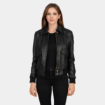 Westa A-2 Black Leather Bomber Jacket - Leather Clan
