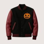 Fiery Pumpkin Varsity Jacket