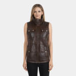 Womens Brown Leather Vest