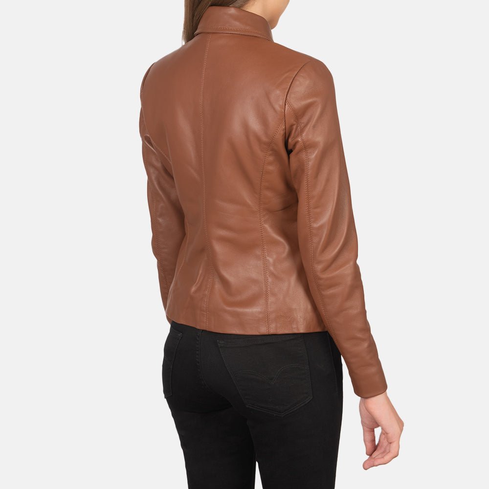 Colette Brown Leather Jacket - Image 5
