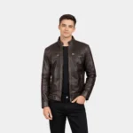 Youngster Brown Leather Biker Jacket