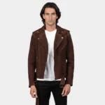Allaric Alley Mocha Suede Biker Jacket