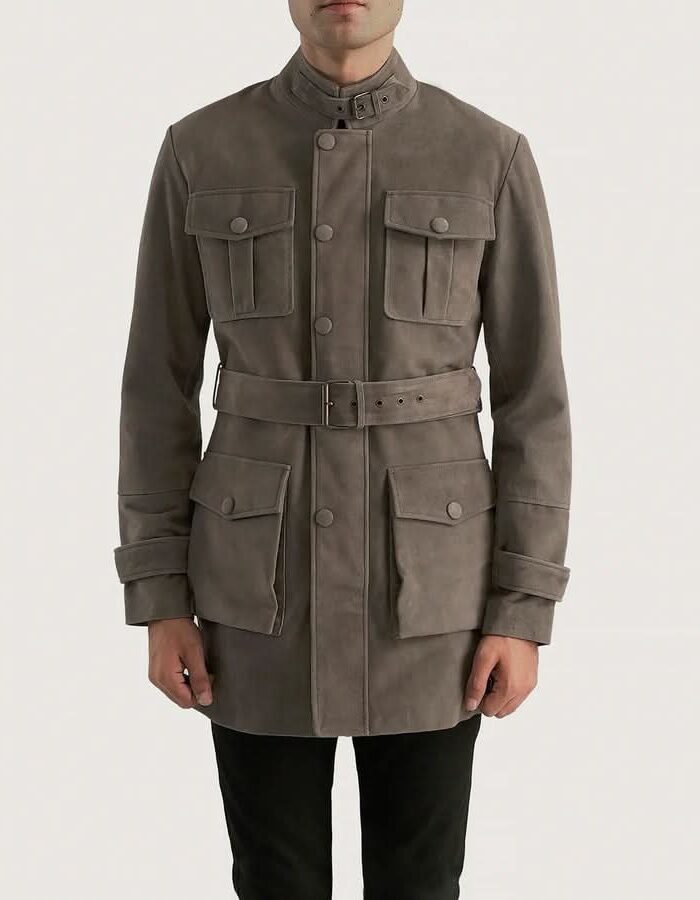 Dolf Grey Suede Jacket