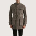 Dolf Grey Suede Coat