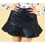 Flutter Leather Skirt