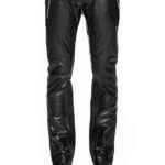 NORMANDIE LEATHER BIKER JEANS