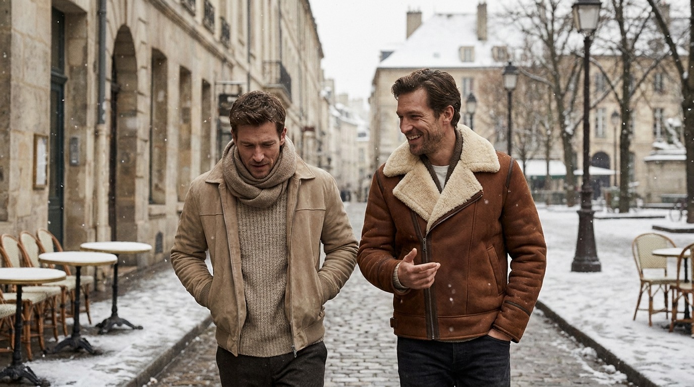 Suede vs Shearling jacket