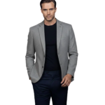 Men's Grey Wool Blazer - Bjarne