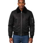 Men's Black B-15 Bomber Jacket - Jorn