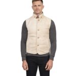 Men's Off-White Suede Vest - Laurits