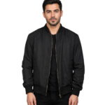 Men's Black Bomber Jacket - Magnus